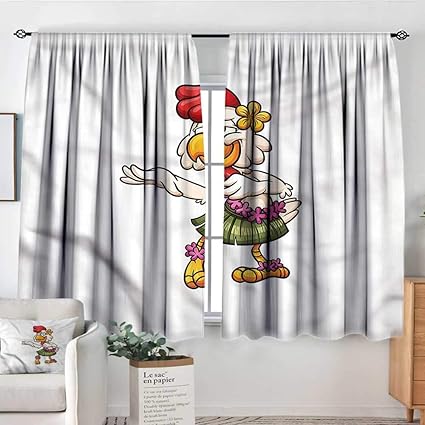 Amazon Com Chicken Curtains Drapes Hawaiian Dancer Grass Skirt