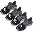 2 FEET Socks for Dancing on Smooth Floors, Dance Socks Over Sneakers, Smooth Pivots and Turns on Wood Floors, 4 Pairs Pack (Black)