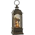 DRomance Nativity Music Snow Globe Lantern with Timer Battery Operated & USB Powered Lighted Singing Snow Globe Lamp Spinning Water Swirling Glitters Christmas Holiday Decor 3.7 x 3.7 x 11.4 Inches
