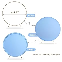 6.5ft Baby Blue Round Backdrop Cover for 6.5ft