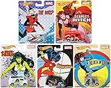 2017 Hot Wheels Pop Culture Marvel Series Set of 5 Premium Adult Collectible Diecast Cars Scarlet Witch, Black Widow, The Wasp, She Hulk, Spider Woman