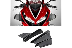 BOHISEN Motorcycle Winglet Carbon ABS Fiber Fairing Motorcycle Wing Aerodynamic Winglet Dynamic Spoiler Wings Universal Modification Accessory Motorcycle Wing Spoiler