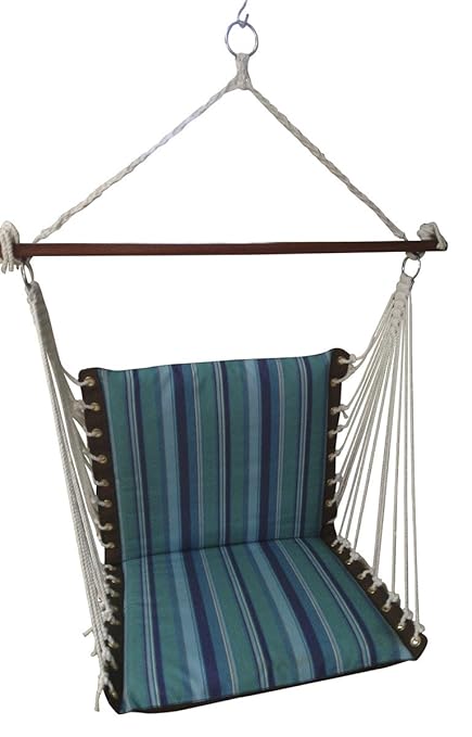 Oak N Oak Comfortable & Relaxing Indoor & Outdoor Hanging Chair Furniture/Hanging Hammock Chair Swing/Hanging Rope Swing Chair/Garden Hanging Chairs/Patio Swing Seat for Backyard, Bed Room, Porch, Beach - Tropical Palm Stripe