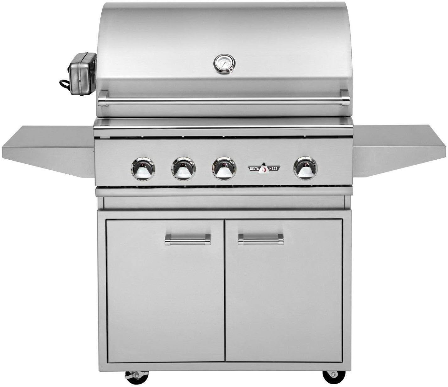 Delta Heat Grill on Cabinet with Infrared Rotisserie and Sear Zone (DHBQ32RS-C-N-DHGB32-C), 32-Inch, Natural Gas