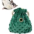 Sugar Glider Bonding Pouch - Flannel Sleeping Pouch with Breathable Vent & Drawstring Portable Travel Bag Small Animal Carrier for Sugar Glider Squirrel Hamster Rats Hedgehog (Green)