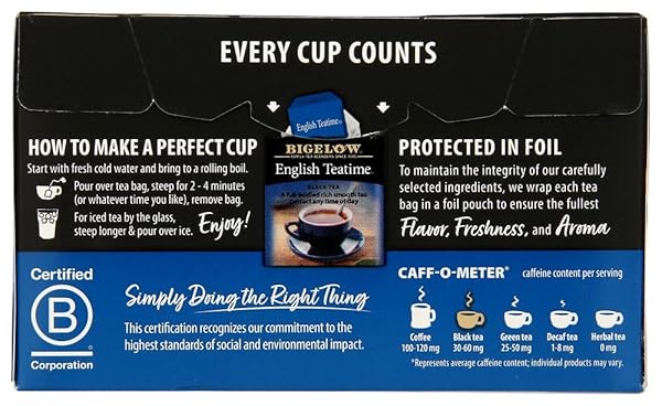 BIGELOW ENGLISH TEATIME TEA, 20-COUNT BOXES