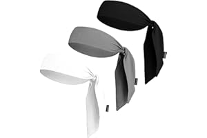 OutdoorEssentials Tie Headband for Women & Men - Sweat Wicking Running Headband - Hair Control Head Tie - 4 Way Bandana