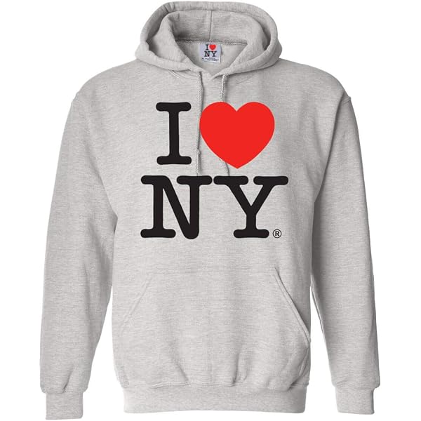 I Love New York Adult Hoodie Sports Grey S at Amazon Men's Clothing store