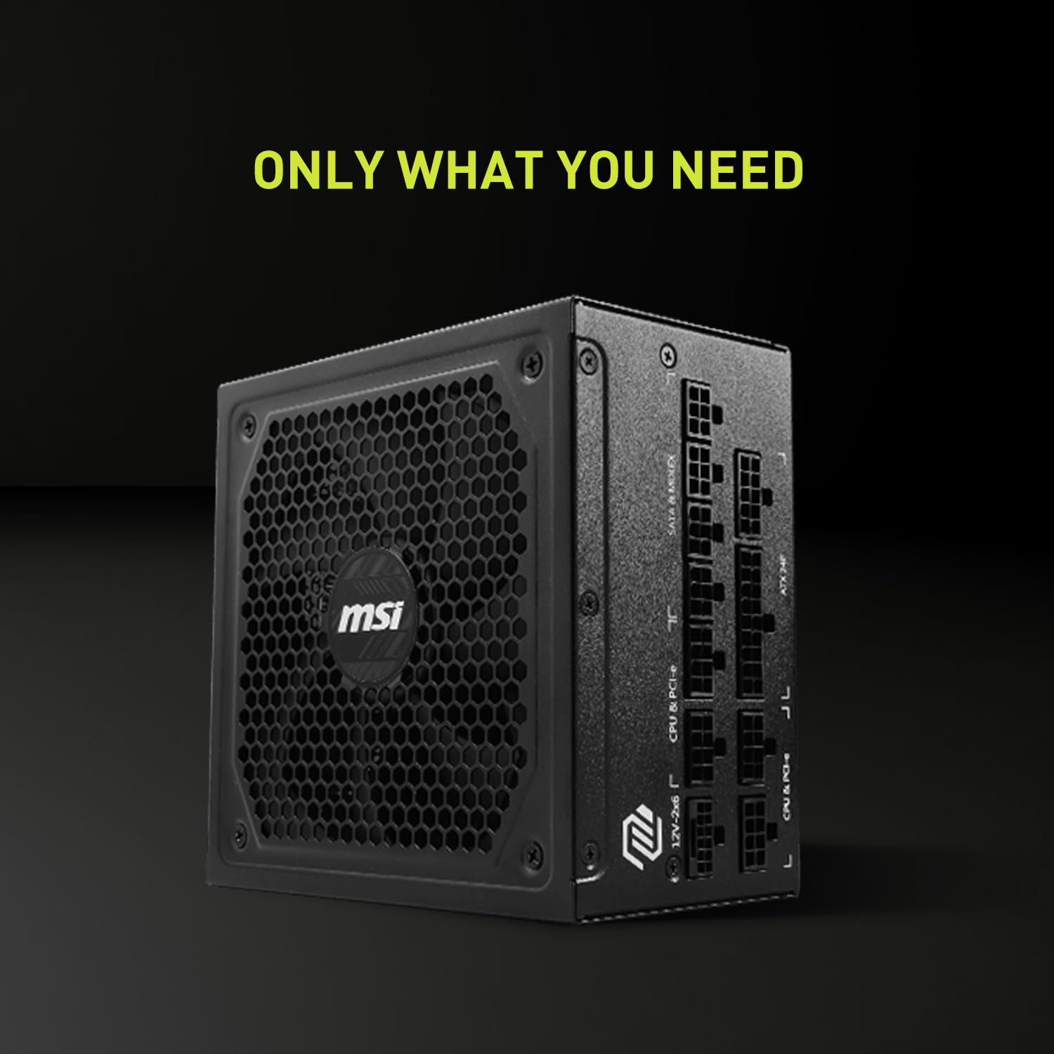 MSI MAG A1000GL PCIE5, Fully Modular Compact Gaming 1000W Power Supply, 80+ Gold, ATX 3.1 & PCIe 5.1 Ready, Native Dual-Color 12V-2x6 Cable, 10 Year Warranty