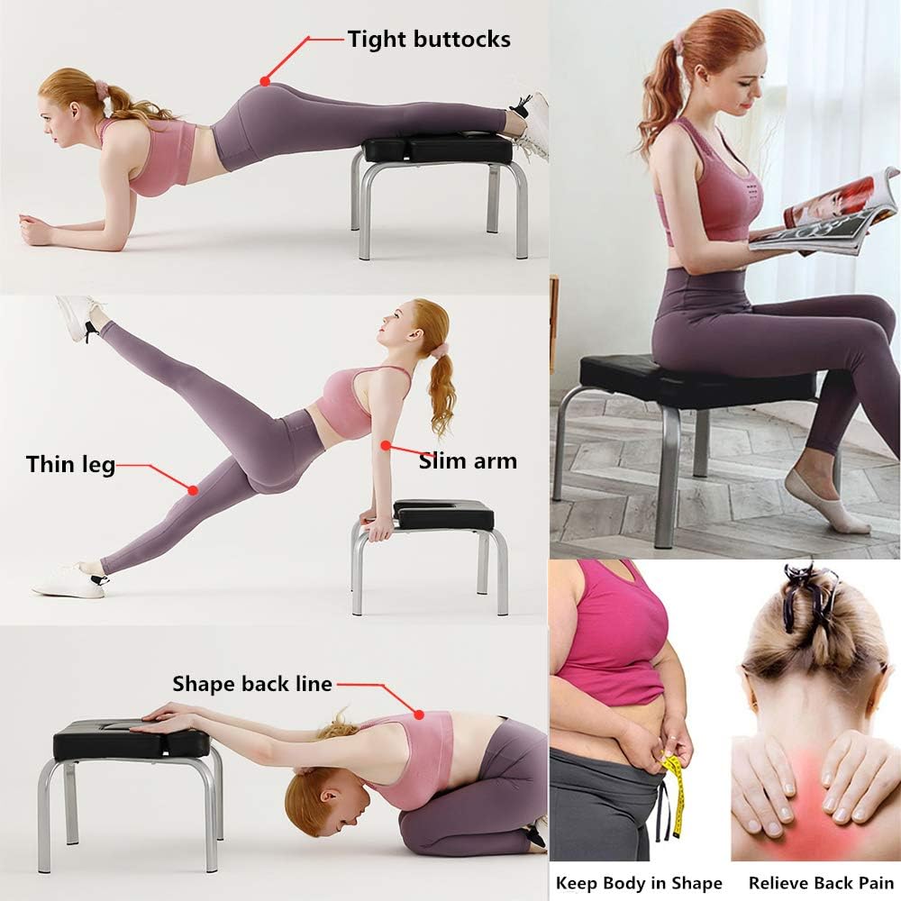 SANKUU Yoga Headstand Bench Inversion Chair, Upside Down U-Shaped Stool for Family and Gym : Sports & Outdoors