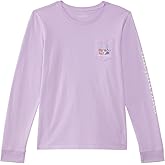 Vineyard Vines Girls Watercolor Ski Whale Long-Sleeve Pocket Tee