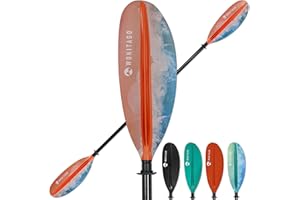 WONITAGO Kayak Paddle Premium Carbon Fiber Paddle with Reinforced PP + Fiberglass Blade, Floating Adjustable Kayaking Oars, 3 Piece, 220-240 cm/86-94 Inches, 240-260 cm/94-102 Inches