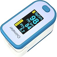 Fingertip Pulse Oximeter, Blood Pulse Oximeter, Portable Digital Blood Oxygen Pulse Rate Monitor SpO2 Saturation Monitor