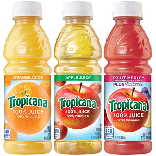 Tropicana 100% Juice 3-flavor Classic Variety Pack, 10 Ounce Bottles, 24 Count