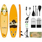 Uwithme Inflatable Stand Up Paddle Board Set, 11&rsquo; x 33&rdquo; Extra Wide SUP Board with Adjustable Paddle, Pump, Backpack, Fins &amp; Accessories for Adults, Beginners &amp; Water Sports