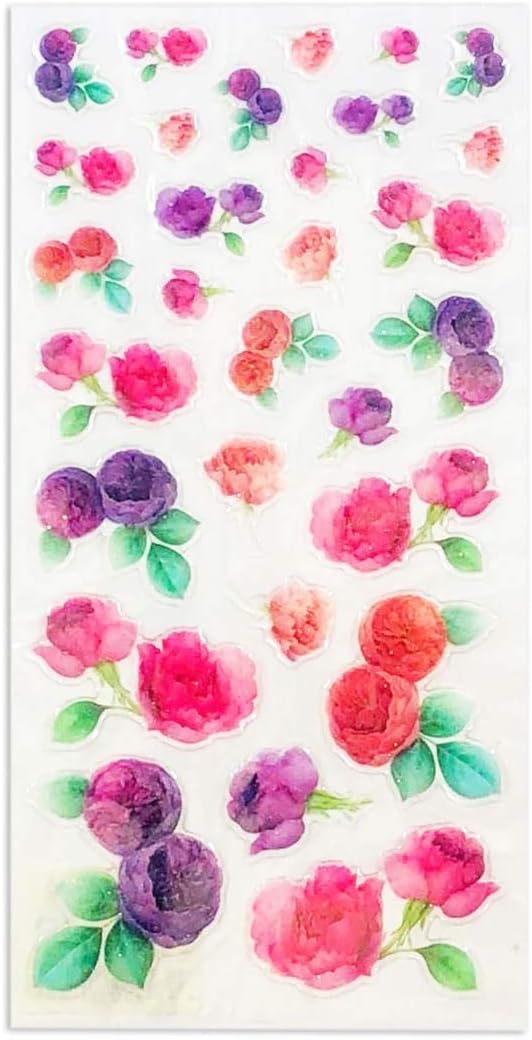 Frontia Cute Japanese Stickers Seals Envelope 3D Puffy Sparkle Glitter dot Decoratiove Gift Label