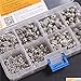 GEM-Inside Bali Style Metal Antique Tibetan Silver Spacer Beads Charms 400Pcs Jewelry Findings Jewelry Making DIY for Jewelry Making Findings (Included Plastic Container)