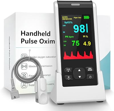 HOLFENRY Oxygen Monitor Finger Pulse Oximeter with App Bluetooth CE UK