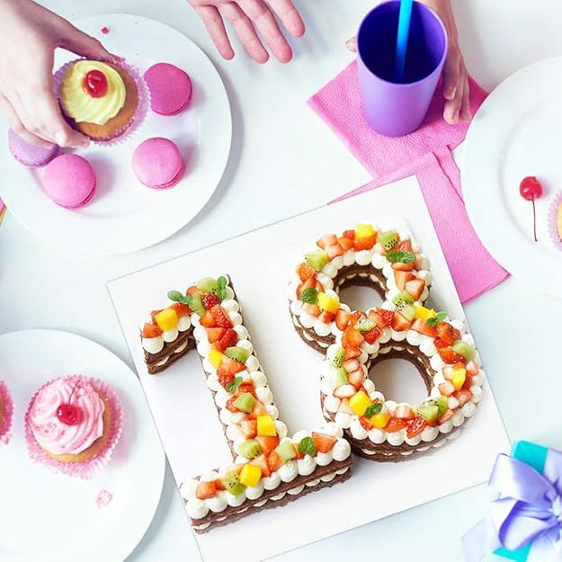 Amacoam Moulle Number Cake Moulle Chiffre Cake Moules A Gateaux Acrylique Moule A Cake Grand Nombre De 0 A 8 Pour Creme De Gateau Aux Fruits Gateau De Mariage Gateau Danniversaire Bonbons