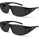 Fit Over Wrap Sunglasses Polarized Lens Wear Over Eyeglasses 100% UV Protection for Men and Women