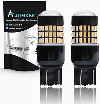 AJUMKER 7443 7440 T20 7444NA 7440NA - Bombilla LED (ámbar, 1800 LM ...