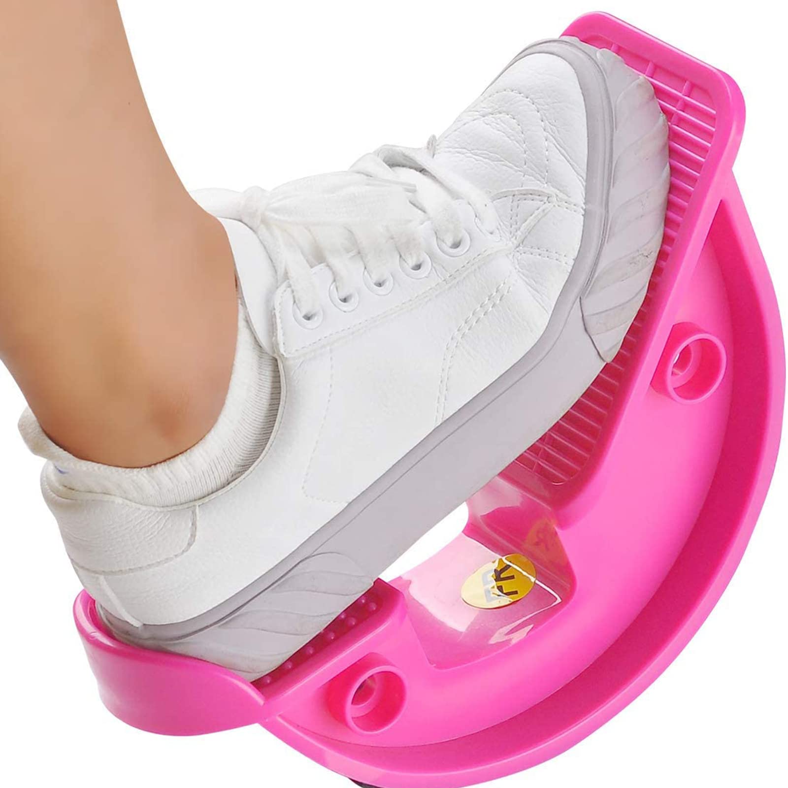 Photo 1 of COVVY Foot Rocker Calf Stretcher Ankle Plantar Board for Achilles Tendonitis, Muscle Stretch, Feet and Shin Splint Pain Relief - Improve Calf Flexibility, Ankle Mobility - Rose