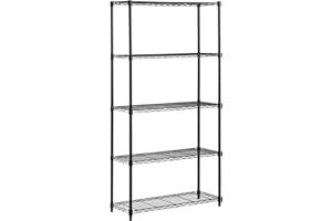 Honey-Can-Do SHF-01442 Storage Shelving, 5-Tier, Black