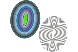 Mvchifay Cutting Dies Metal Stencils Scrapbooking Tool DIY Craft Carbon Steel Embossing Template for Paper Card Making (Ovals-14.7x11.5cm)