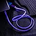Bambud Flowing LED Light Up iPhone Charger Cable 3 ft USB Sync and Charging Cable Cord for iPhone X/8/7/7 Plus/6s/6s Plus/6/6 Plus/5s/5c/5/iPad/iPod (Purple)