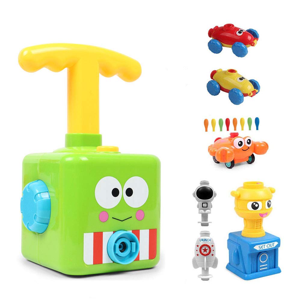 HOWADE Balloon Powered Launch Car,Inflatable balloon car toy pump set, Hand Push Air Power Balloon Racer Vehicle Car Toy for Kids/Toddlers Gift — image 1