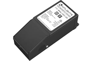 HitLights Dimmable LED Driver 12V 60W, Magnetic Power Supply, 120VAC to 12VDC, Compatible with Lutron＆Leviton Dimmer, Low Voltage Transformer for LED Strip Light, Kitchen, Cabinet, Class2, ETL Listed