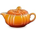 Le Creuset Stoneware Pumpkin Gravy Boat with Lid, 14 oz., Persimmon