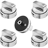 AEZ73453509 Stove Knobs Replacements Compatible with lg Gas Range Stove | Compatible with lg Stoves LRG3095ST LRG3091ST LRG3085ST LRG3093ST , Replaces AEZ72909008 AP5669773 Knobs 3-Year Support