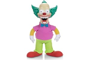 JAKKS PACIFIC Disney The Simpsons Talking Krusty Doll Plush, 16-Inches Tall Good and Evil Krusty Pull String Doll Toy, from The Classic Treehouse of Horror III Episode