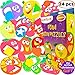 Bathtub Toys for Toddlers - Foam Bath Puzzles for Kids - Fun Baby Educational Toy Girls Boys Preschoolers - Fine Motor Skills - Early Learning Tub Stickers Shower Fruits Set (12 Puzzles + 12 Shapes)