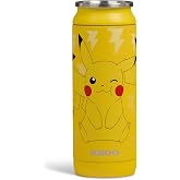 Igloo Pokemon 16 oz Can Tumbler, Pikachu | Insulated Can Tumbler, Holds 16 oz, Textured 3D Character Art, Built-In Rubber Coaster, Threaded Leakproof Lid