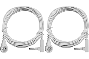 MOKIKUBA Grounding Cords, Replacement Grounding Cable Accessories for Grounding Sheets Grounding Mat (2 Pack Grounding Cords)