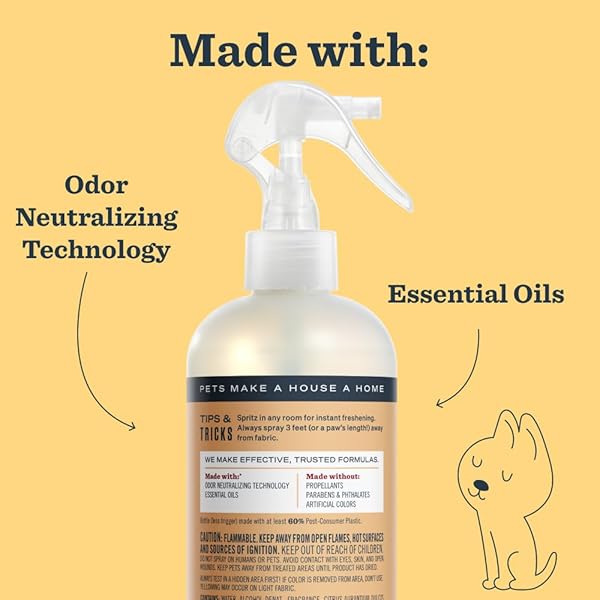 MRS. MEYER’S CLEAN DAY PET ODOR NEUTRALIZER, ORANGE BLOSSOM SCENT, 16OZ