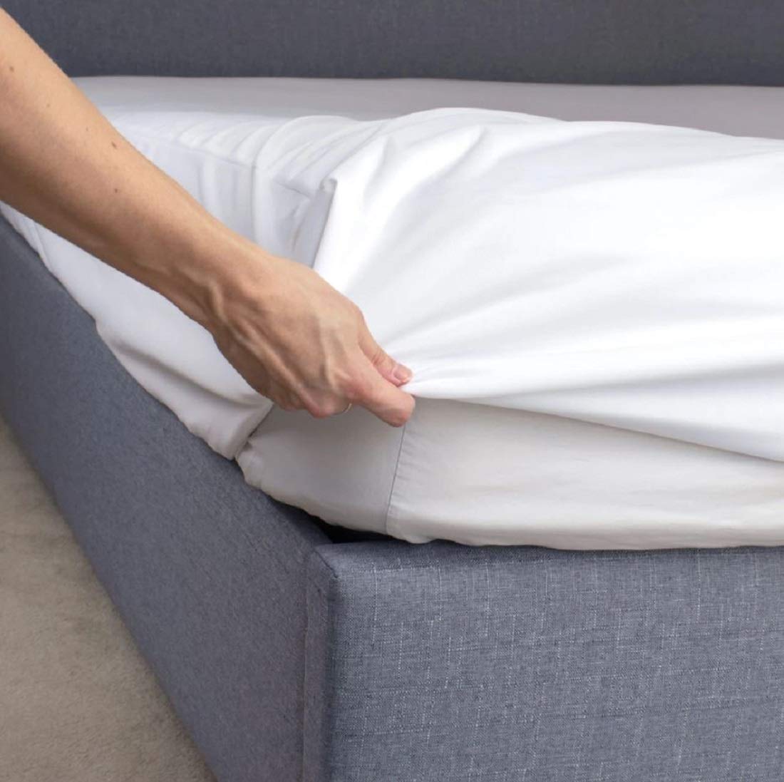 Buy Urban Basics Terry Cotton Water Proof Mattress Protector Cover For Double Bed 78 X60 Inches 180 Gsm White Online At Low Prices In India Amazon In