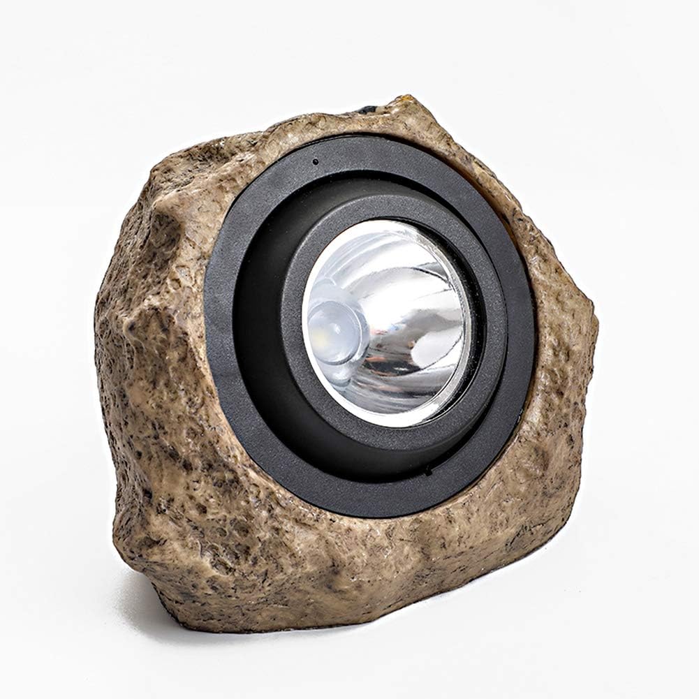 GUARDUU Solar Stone-Shaped Lamp, Solar Cycle Charging Waterproof, Sunscreen, Dustproof Easy To Install, for Outdoor Garden Villa