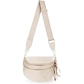 Lushandy Bum Bag Women's Checkered Crossbody Bag Nylon Cross Body Bags Plaid Mom Everyday Purse for Travel