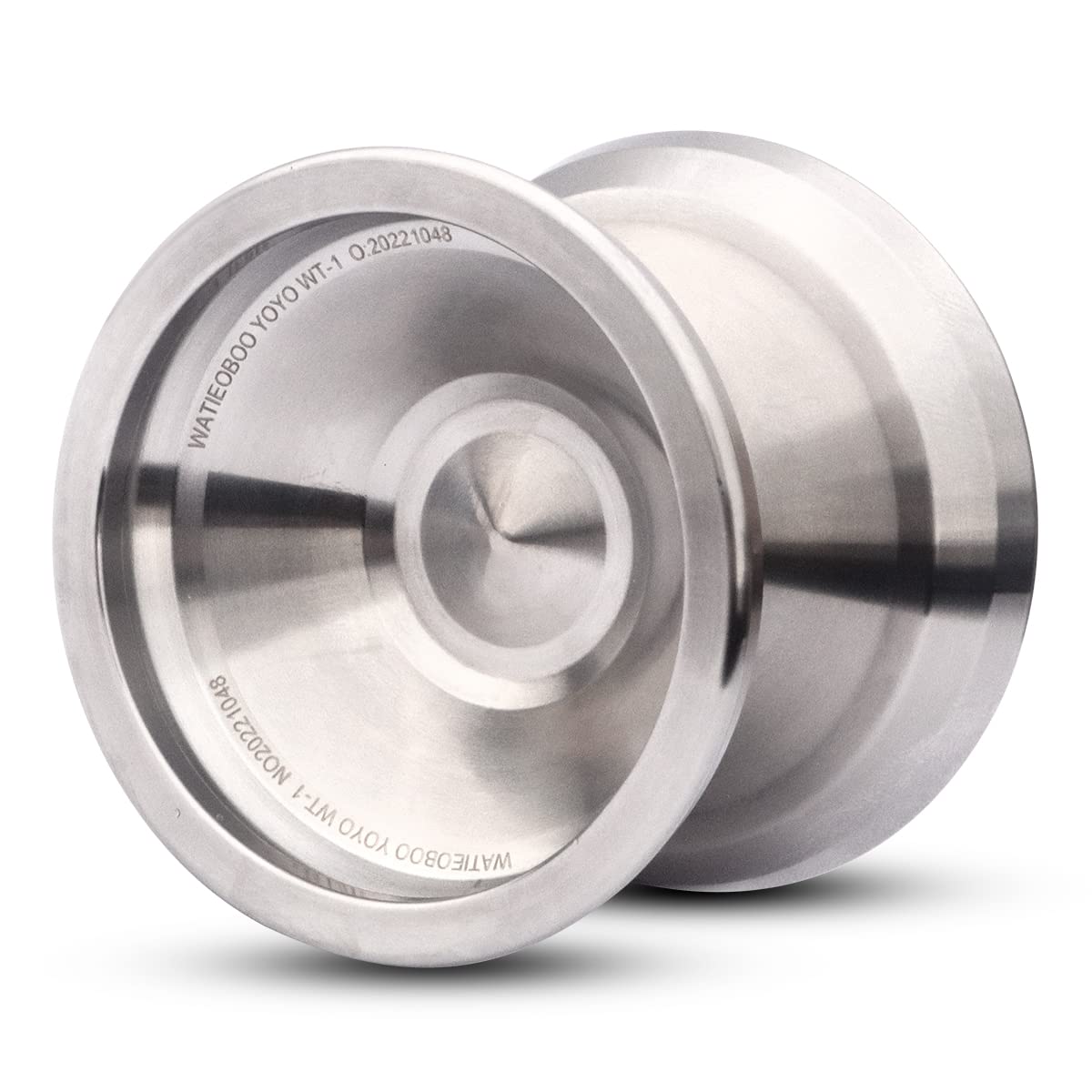 WATIEOBOO Ti Yo-Yo Professional Aviation-Grade Titanium Alloy Metal Yoyo Unresponsive Titanium Metal Yoyo for Adults Intermediate-Advanced Players with High-Precision Bearings-ModelWT-01