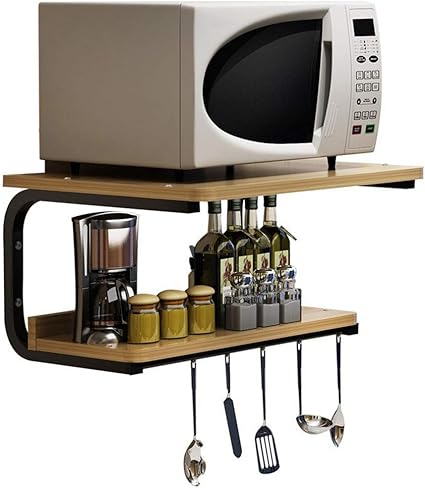 YT Küchenregal Wand-Mikrowellenherd, 2-Stufiger