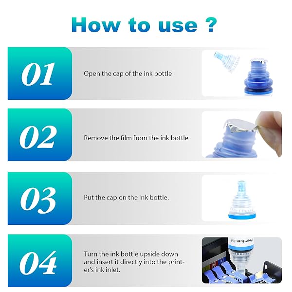 GEWOEN 31 32XL INK REFILL BOTTLE SET COMPATIBLE WITH HP SMART TANK 5000 5101 5103 6001 7301 7001 7602 PRINTERS SMART TANK 651 5000 5101 7301 7602 PRINTERS