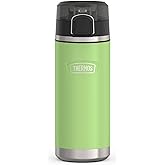 THERMOS ICON SERIES, Water Bottle with Spout - 18 Ounce, Lime - Stainless Steel Vacuum Insulated Water Bottle with Lid