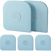 Pan Scraper, 5 Pcs Pot &amp; Dish Scraper Plastic, Sturdy Scraper Kitchen Tool | Aqua Pot Scraper Non Scratch for Cast Iron, Pot and Pan Cleaning, Food Scraper for Dishes, Home &amp; Apartment Essentials