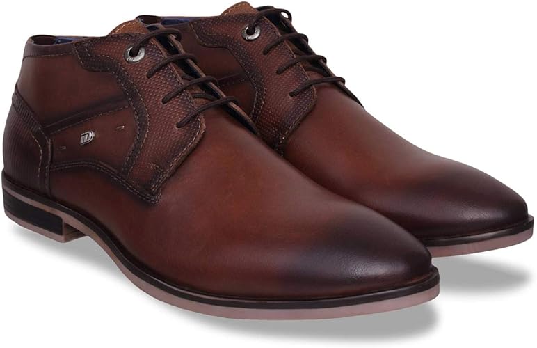 Buy ID Men's Genuine Leather Casual Shoes (Brown) at Amazon.in