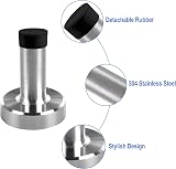 Northern Brothers 5cm Chrome Door Stop Pack of 6 with Self Adhesive or Wall view 4