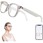 Tulbeys AI Smart Glasses for Women, Real-Time Translation Bluetooth Glasses | 165+ Languages translate, Open-Ear, Blue Light Filtering Lenses, Touch Control, Hands-Free Calls, Travel Trade Business