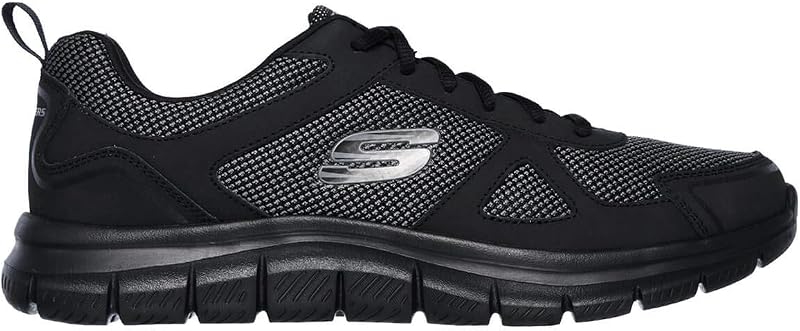 Track Bucolo, Zapatillas de running Hombre, Negro (Black Leather/Mesh/Trim), 42 EU